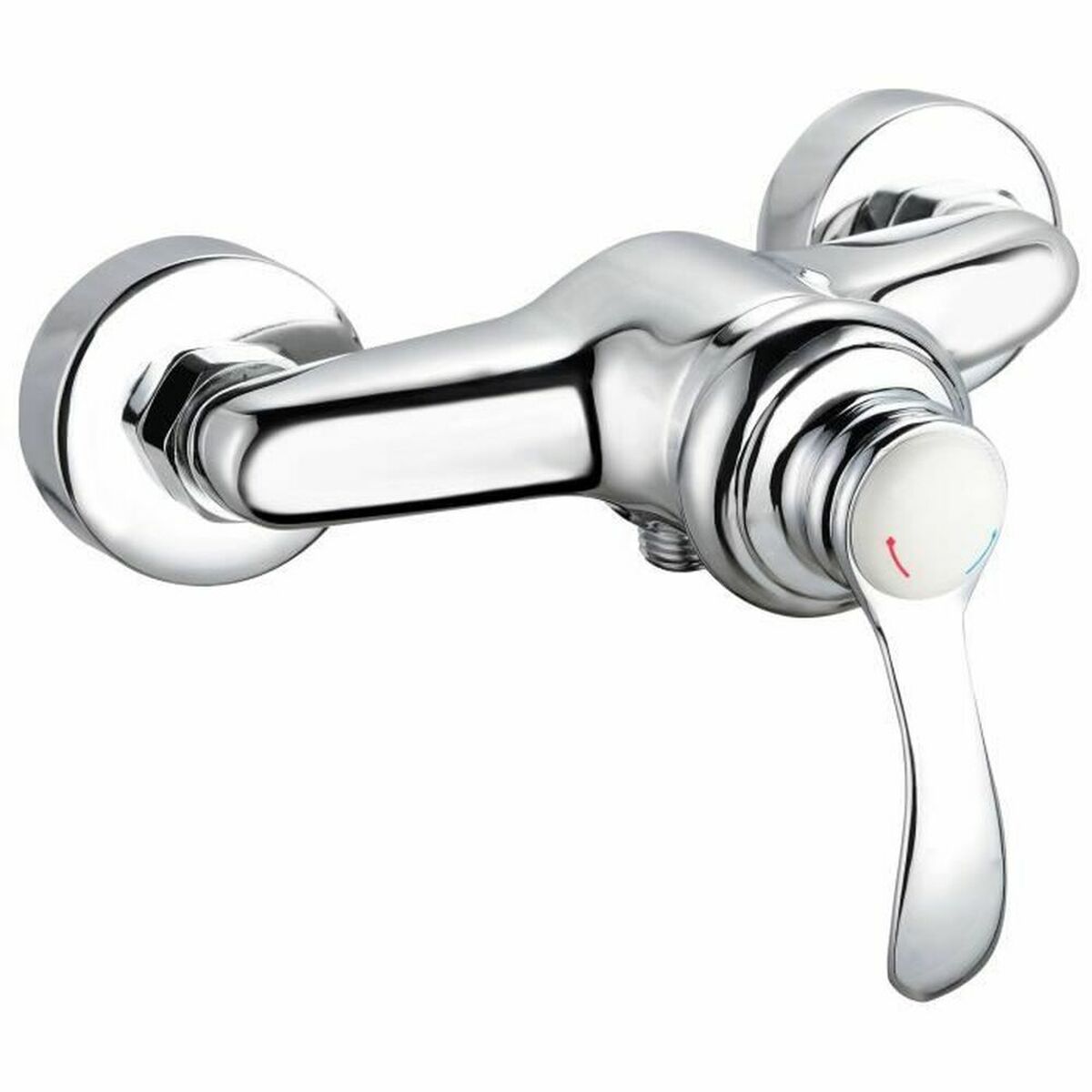 Rubinetto Monocomando Rousseau Byron Grigio Chrome Metallo Ottone 15 cm Doccia